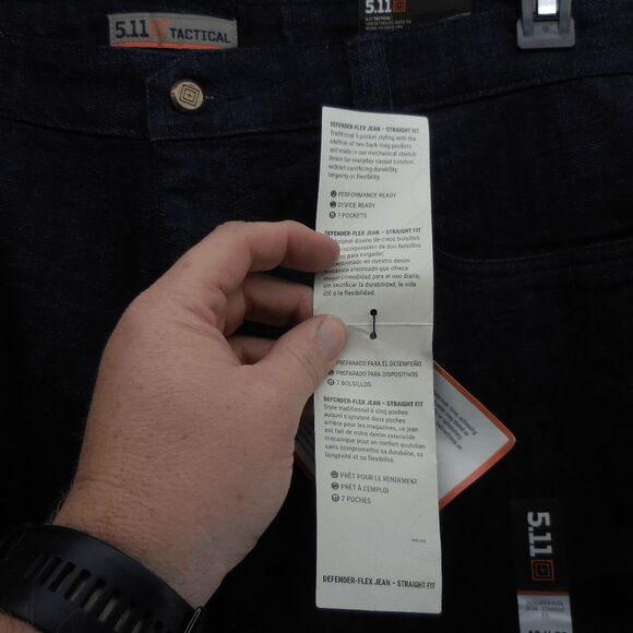 511 Tactical Jeans Men 40x32 Defender Flex Blue Denim Straight Fit NEW Stretch - Picture 10 of 10